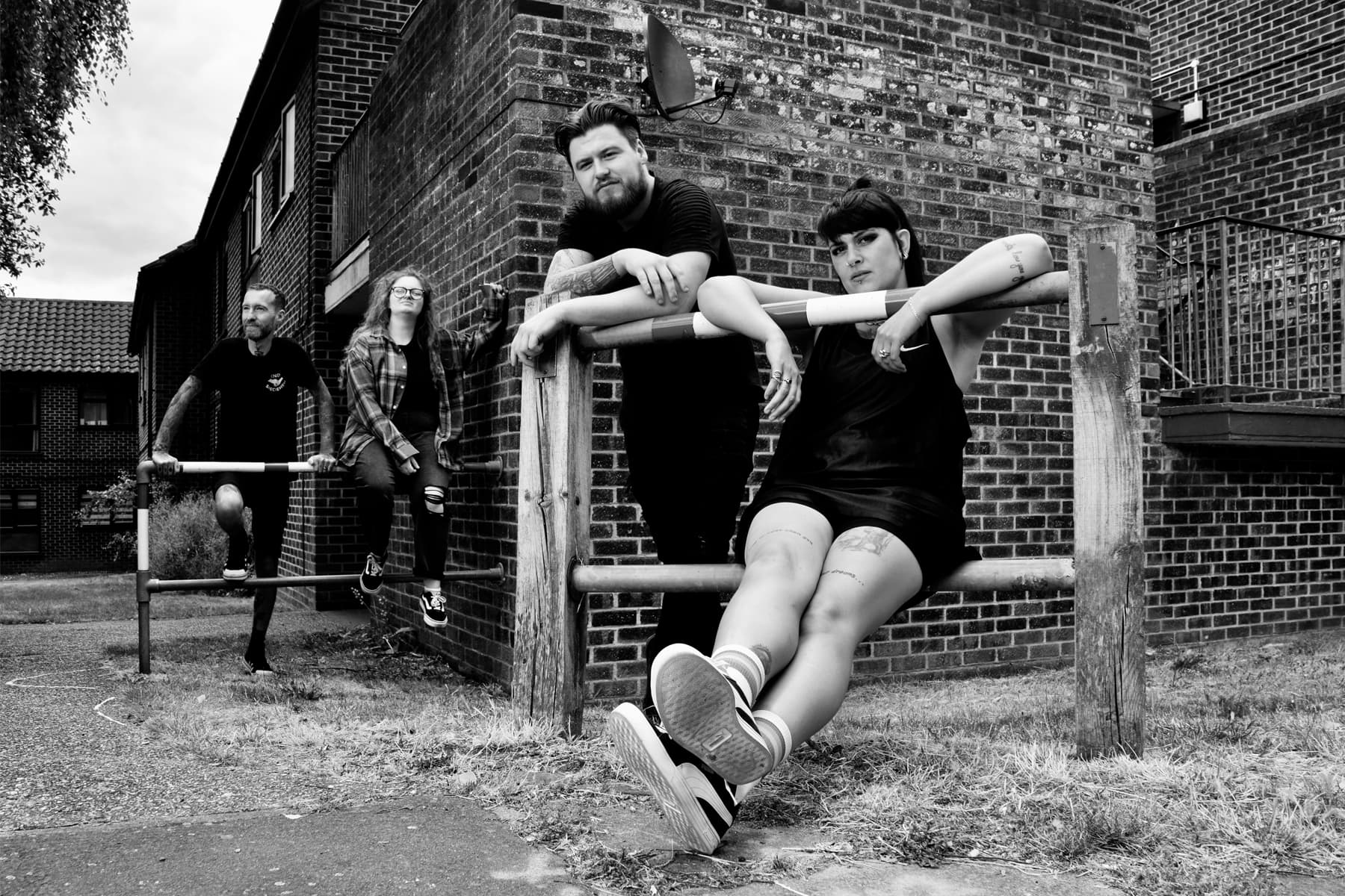 Band photo of Millie Manders & The Shutup who will be playing Manchester Punk Festival in 2023.